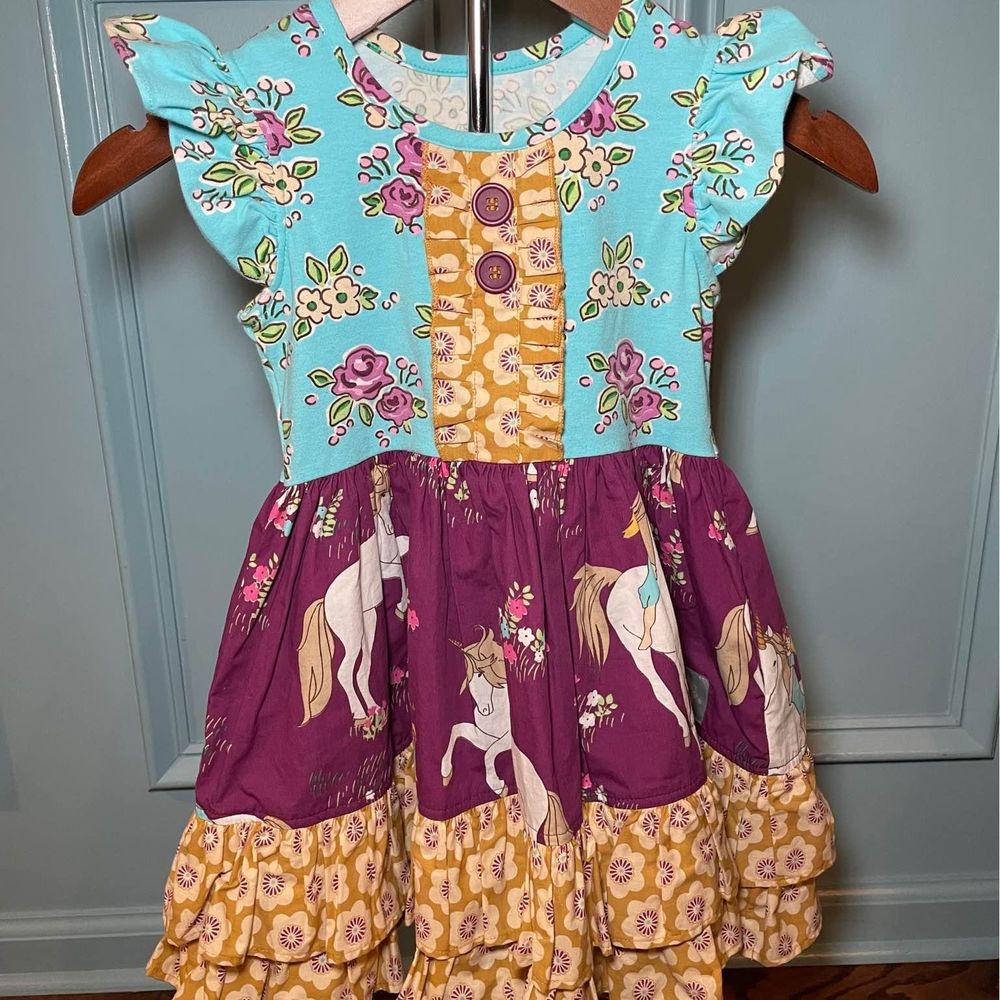 Eleanor Rose Size 2 Plum Meadows Rhonda Style Unicorn Dress
